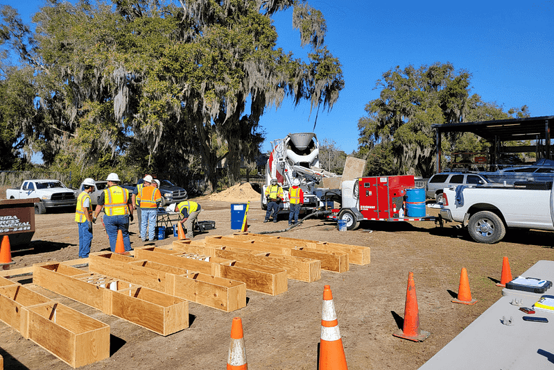 Cellular Concrete Flowability Testing